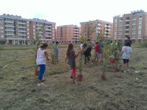 bambini alberi